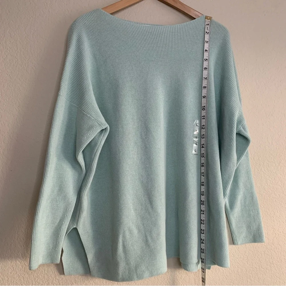 Uniqlo Ribbed Knit Long Sleeve Sweater NWOT Women's Size Large Cotton Cashmere